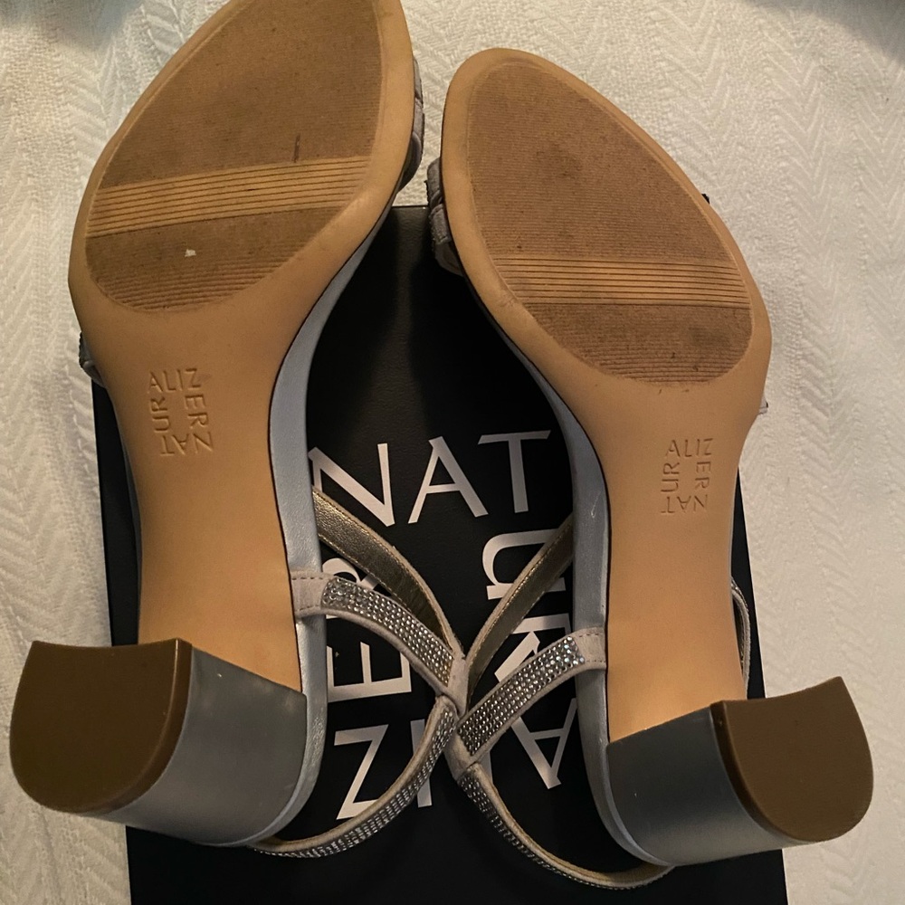 Naturalizer Vanessa2 Silver Strappy Heeled Sandals - Women - Picture 5 of 5
